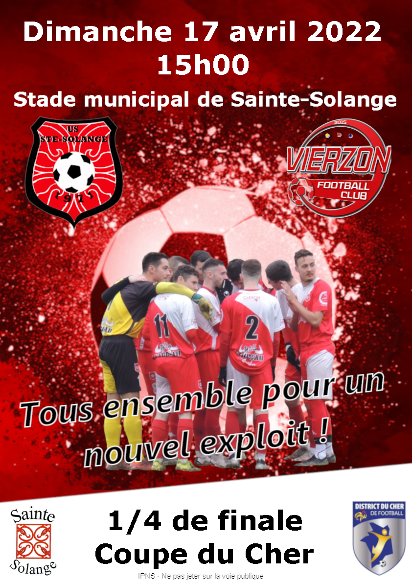 Actualité - 1/4 de finale de la Coupe du Cher : US... - club Football ...